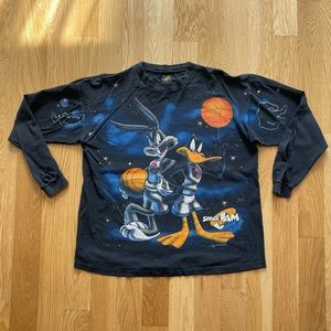 Space Jam Vintage 1996 long sleeve tee shirt. RARE! ORIGINAL MOVIE!